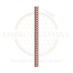 Slim vertical border embroidery design in a digital format, ideal for narrow edges on garments and linens.