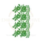 Border Embroidery Design E-0754 – Decorative digital embroidery pattern for home decor and ethnic garments