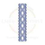 Border Embroidery Design E-0788 – Decorative floral embroidery border ideal for enhancing garments and home décor items