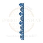 Border Embroidery Design (E-0843) digital download, 1.14" x 7.07" decorative embroidery pattern for tablecloths, bedding, curtains, towels, and women’s outfits.