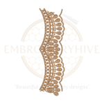 Floral border embroidery design