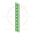 Floral border embroidery design