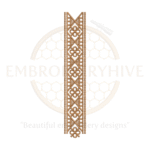 Floral border embroidery design