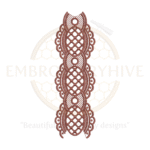 Floral border embroidery design