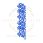 Floral border embroidery design