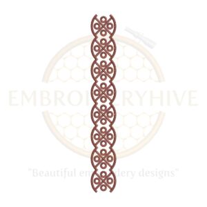 Flower Border Embroidery Design (E-0837) for tablecloths, bedding, curtains, towels, and women’s clothing, digital download.