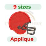 Football Helmet Applique Embroidery Design (3.5–7.5 inch)