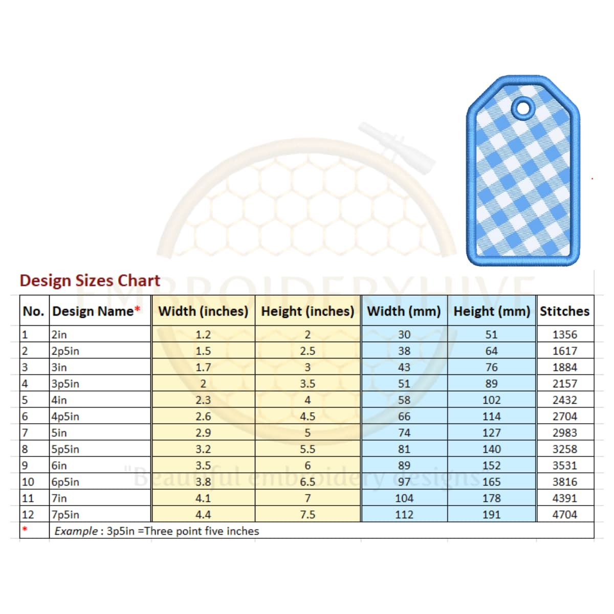 Price Tag Applique Embroidery Design Set (2–7.5 inch) - Image 8