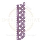 "Digital floral border embroidery design Scallop Arch Lace E-0877, machine embroidery pattern for home décor and clothing"