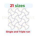 clamshell quilting embroidery design-21 sizes