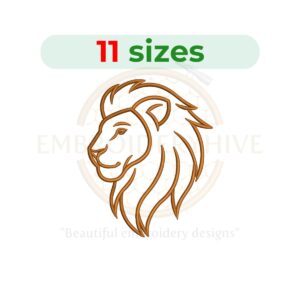 Digital embroidery design in 11 sizes (2.5″ to 7.5″), machine embroidery file for home décor, clothing, and craft projects.