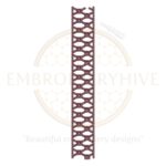 Border Embroidery Design Classic Net (E-0890) for machine embroidery, elegant border pattern for home décor and clothing, instant digital download.