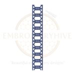 Border Embroidery Design Geometric Ladder (E-0891) for machine embroidery, modern border pattern for home décor and clothing, instant digital download.