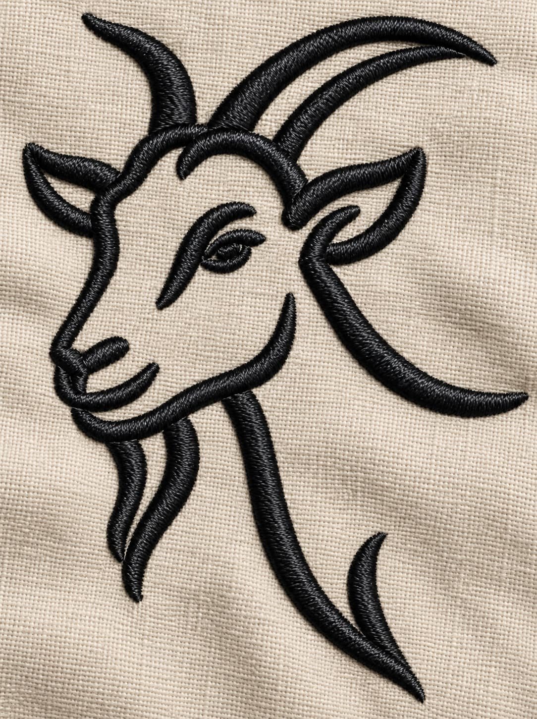 Goat Head Outline Embroidery Design - Image 3