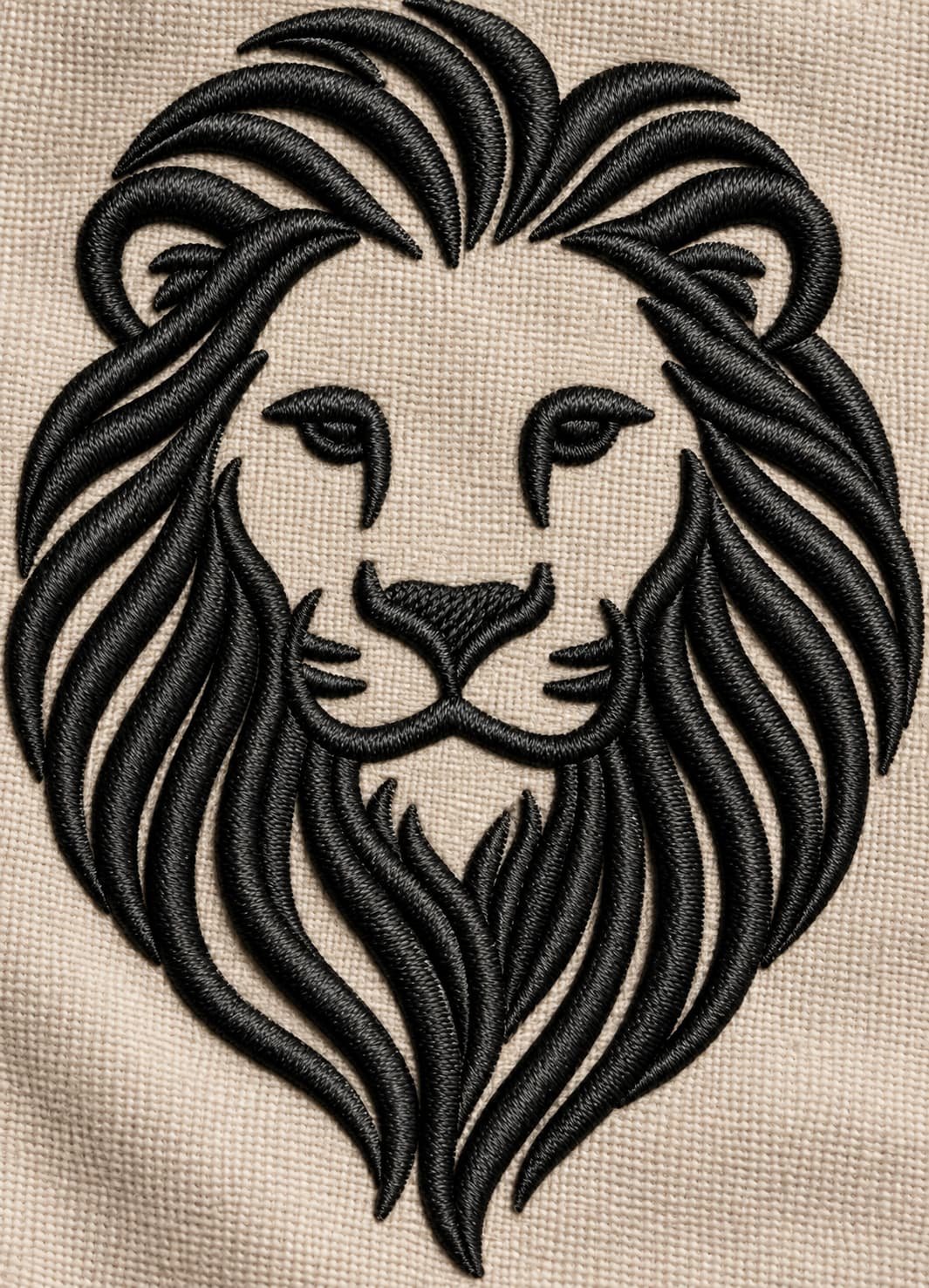 Lion Head Outline Embroidery Design - Image 3