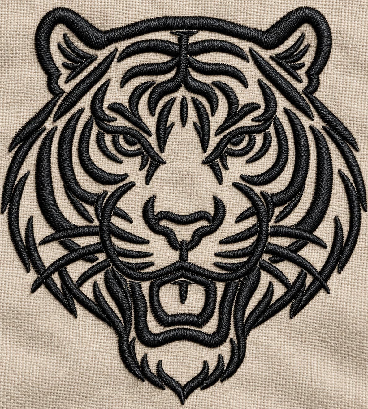Tiger Head Embroidery Design - Image 3