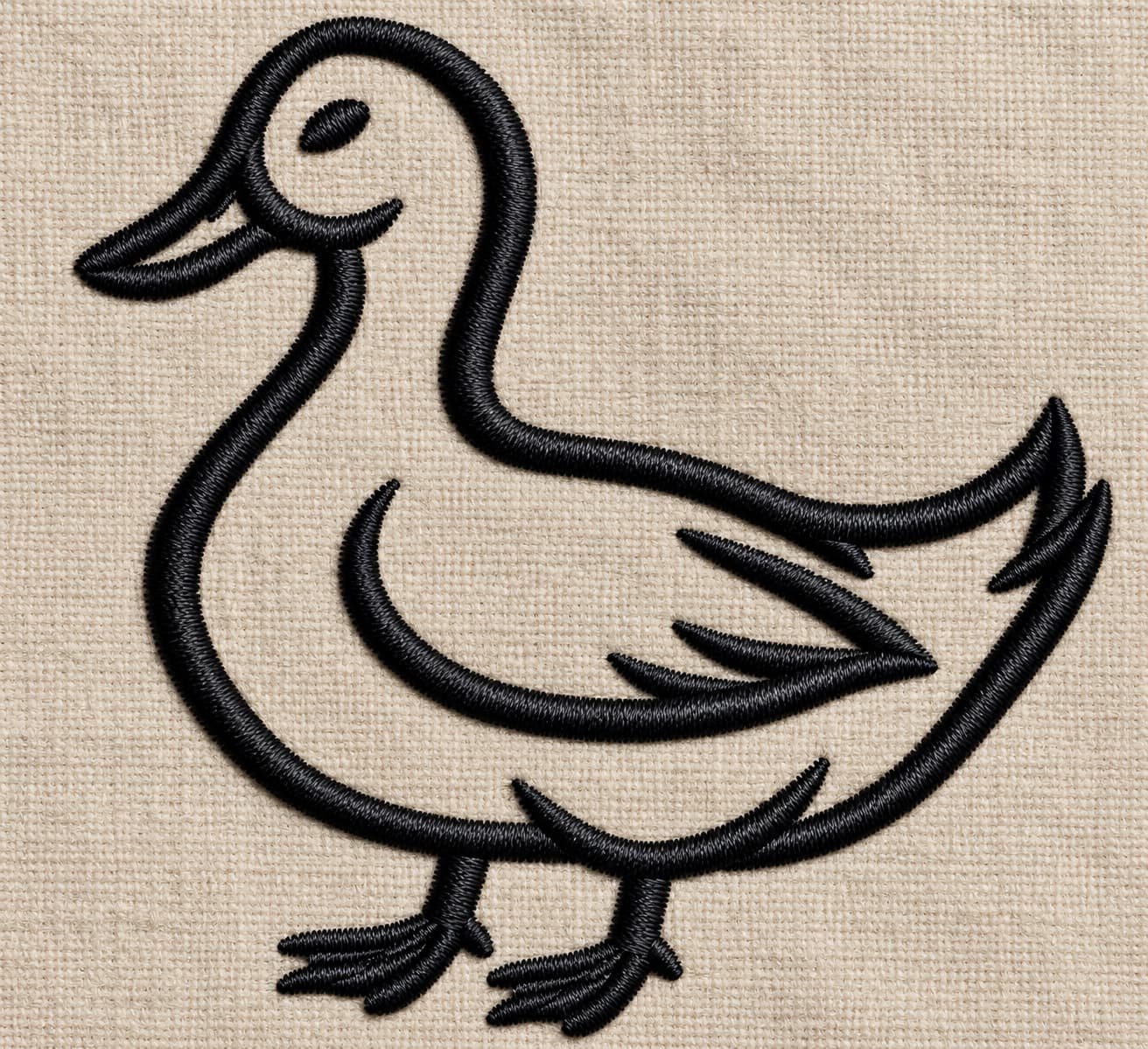 Duck Outline Embroidery Design - Image 3