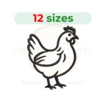 Sheep outline embroidery design, farm animal silhouette for machine embroidery, instant digital download, 12 sizes included.