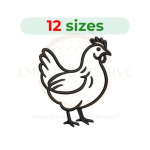 Sheep outline embroidery design, farm animal silhouette for machine embroidery, instant digital download, 12 sizes included.