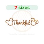 Mickey and Minnie Thanksgiving Embroidery Design for machine embroidery, festive holiday embroidery pattern, instant digital download.