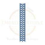 Geometric lattice border embroidery design, modern geometric machine embroidery pattern, digital border design download.