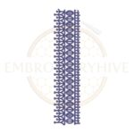 Royal Oval Chain border embroidery design E-0947, digital machine embroidery pattern for home décor and garments.