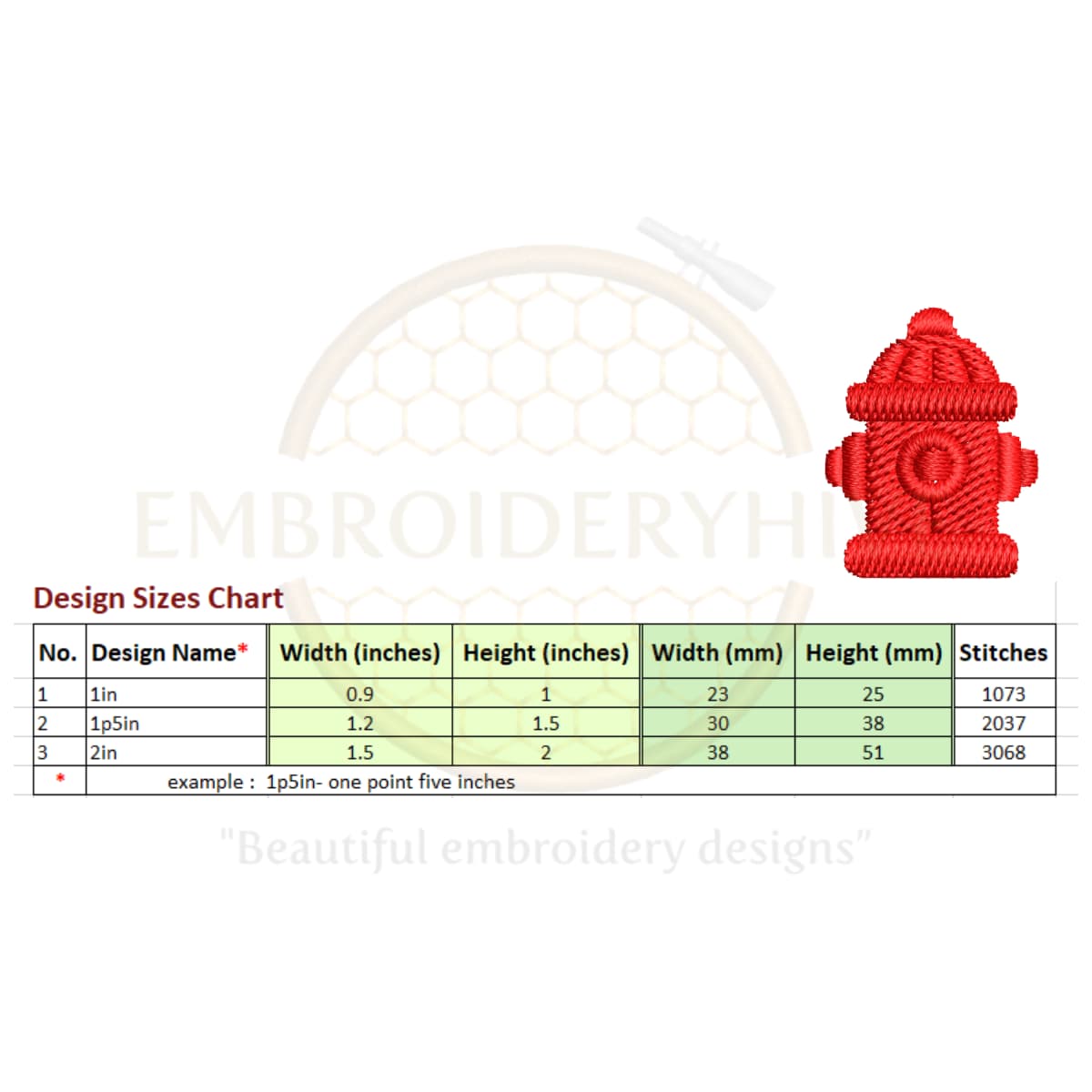 Fire Fighter Mini Embroidery design set - Image 2