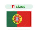 Portugal flag embroidery design for machine embroidery, instant digital download.
