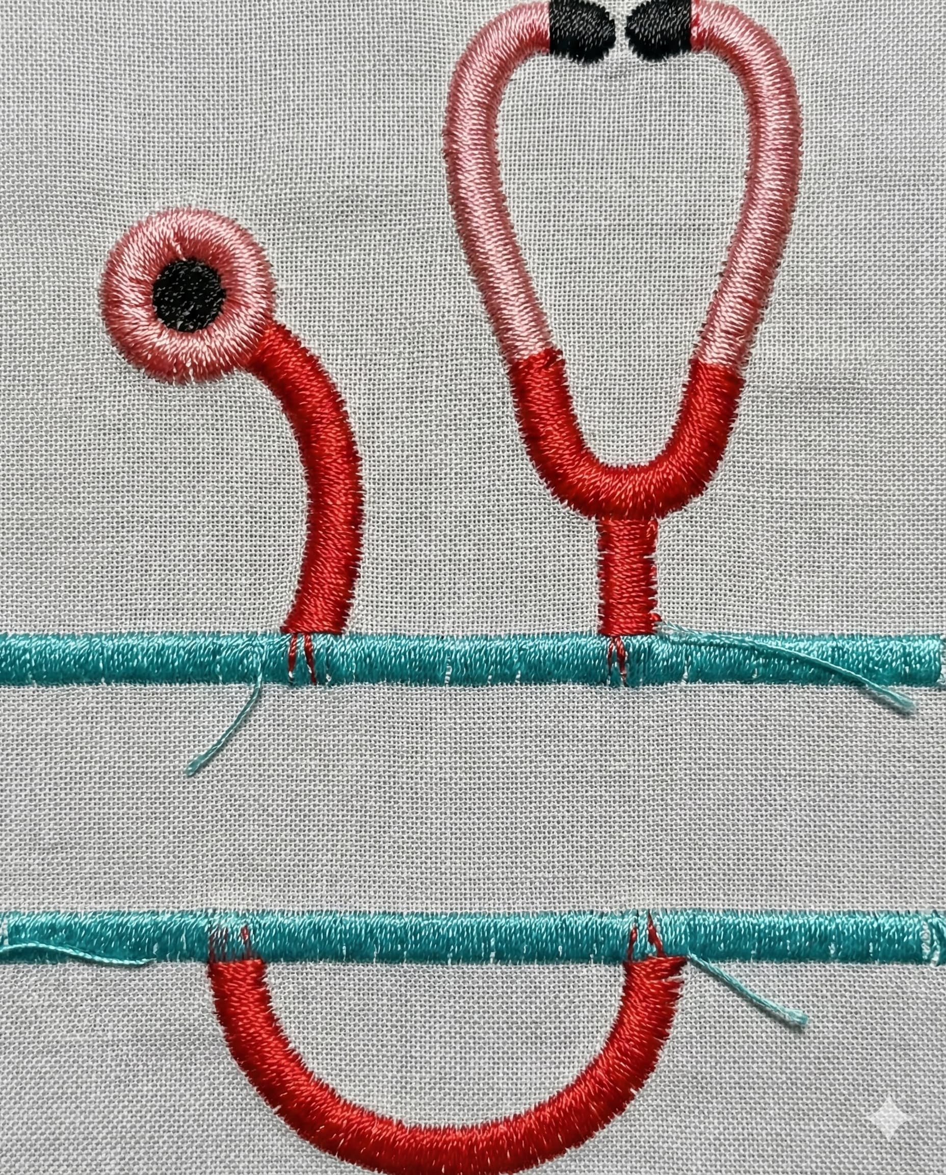 split Stethoscope embroidery design - Image 3