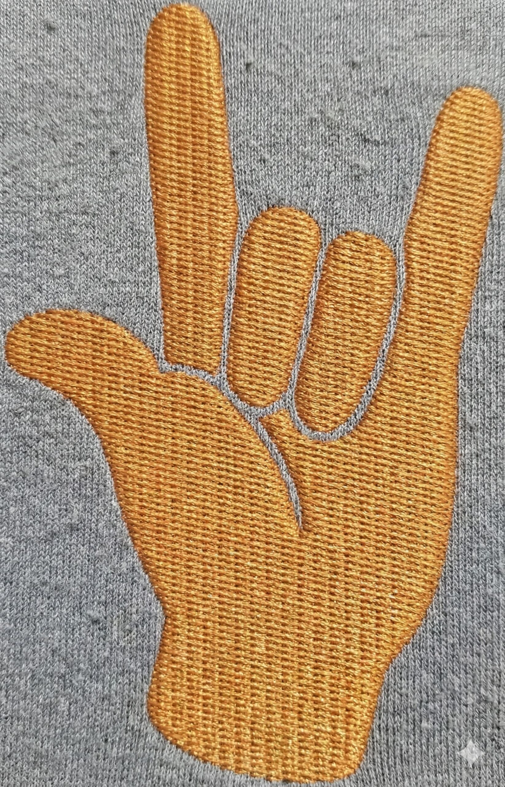 ILY hand sign embroidery design - Image 3
