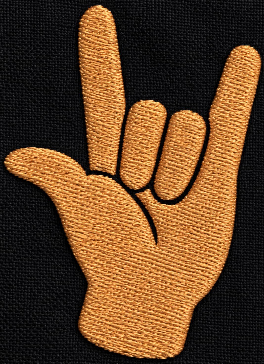 ILY hand sign embroidery design - Image 3