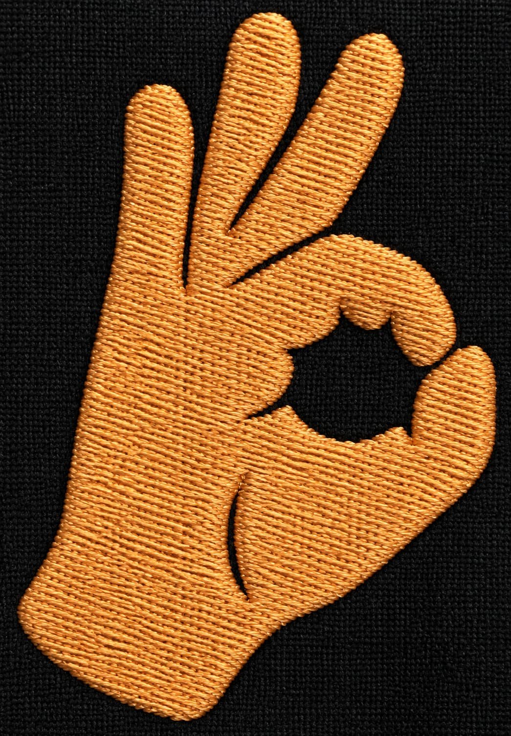 Ok Hand Gesture Symbol Embroidery Design - Image 3