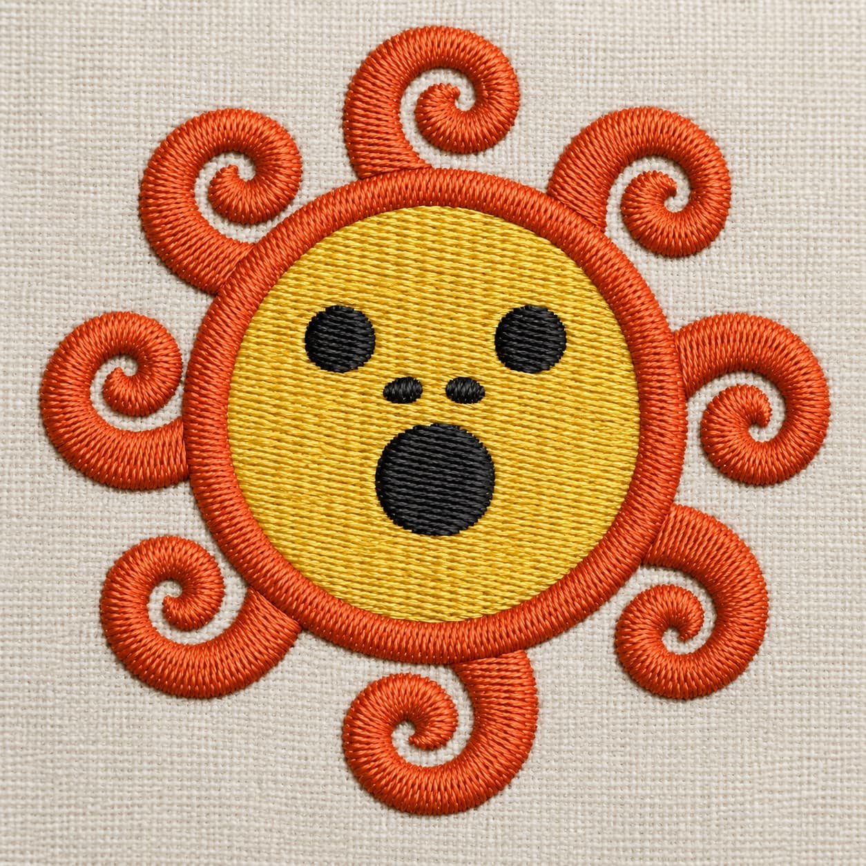Sun taino embroidery design - Image 3