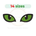 Cat eyes embroidery design for machine embroidery, spooky cat eyes embroidery, feline eyes embroidery file, halloween cat embroidery design, animal eyes embroidery.
