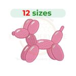 Dog balloon embroidery design for machine embroidery, cute dog balloon embroidery, puppy balloon embroidery design, dog embroidery digital download.