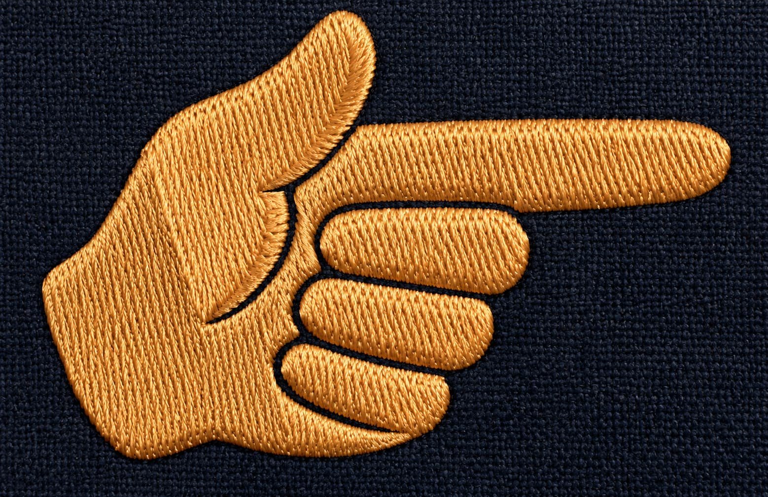 Finger Pointing Hand Symbol Embroidery Design - Image 3