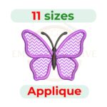 Butterfly Applique Embroidery Design