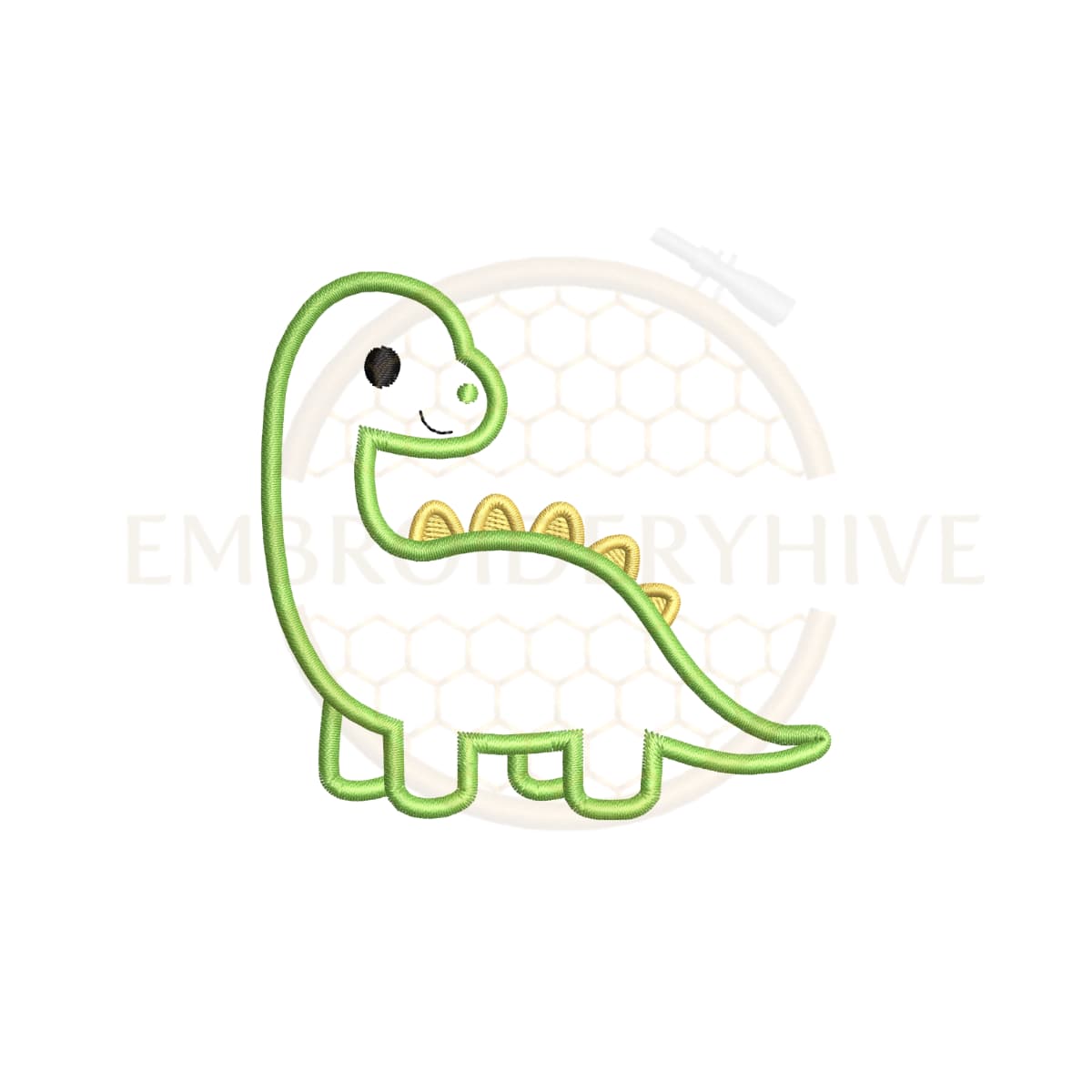 Dinosaur Applique Embroidery Design (2.5–7.5 inch) - Image 2