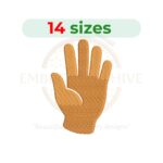 Stop hand symbol embroidery design, stop gesture hand sign embroidery, palm hand stop sign embroidery file, hand gesture machine embroidery, digital embroidery design download.