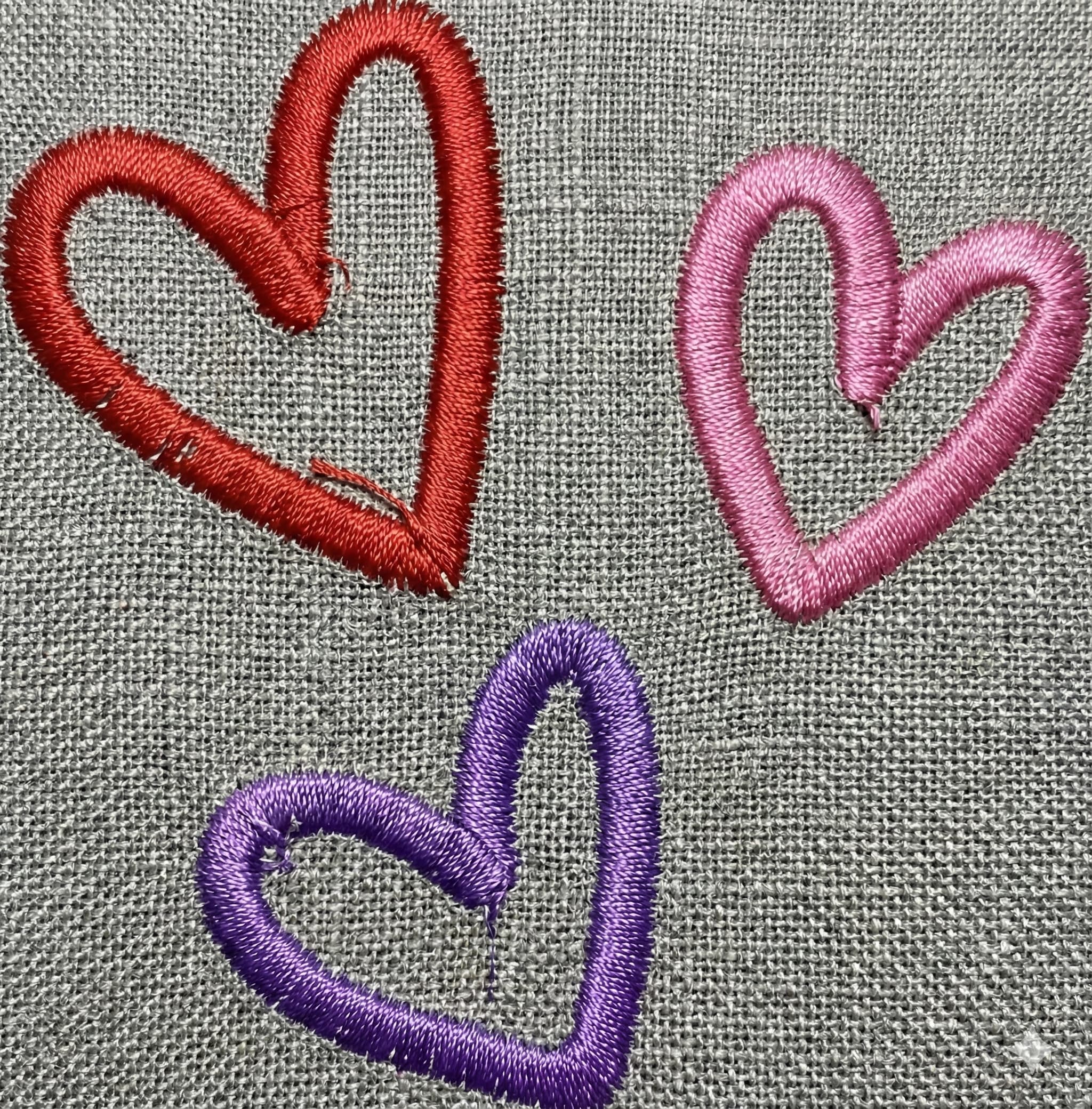Triple Sketch Heart Embroidery Design - Image 3