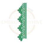 Daisy lattice floral lace embroidery design, decorative flower border machine embroidery file, daisy lace border for tablecloth dress and home decor.