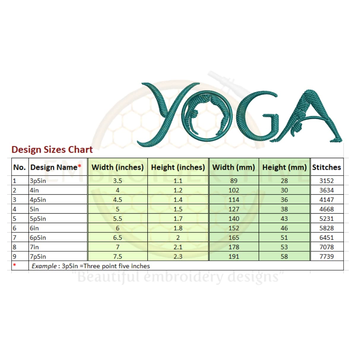 Yoga embroidery design - Image 2