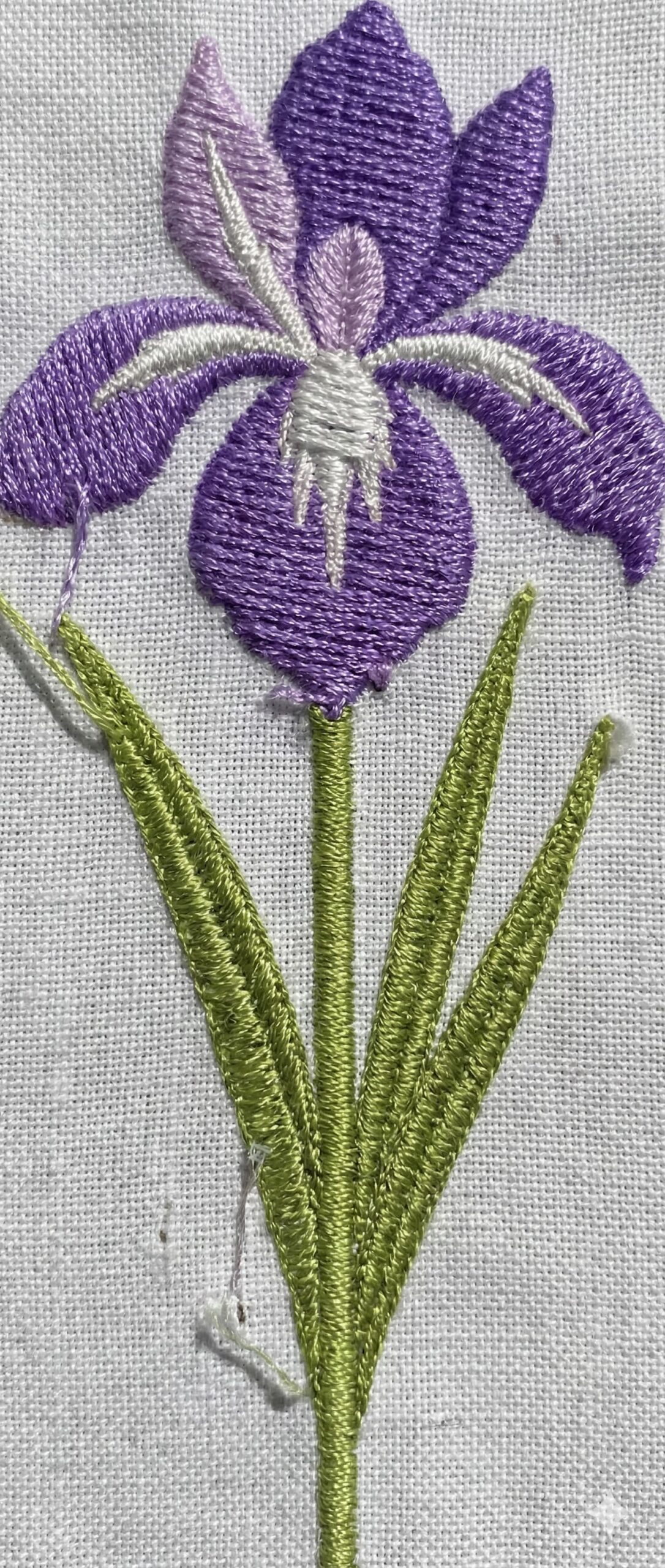 Purple Iris Flower embroidery design - Image 3