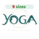 Yoga embroidery design for machine embroidery, meditation pose embroidery file 3.5 to 7.5 inch sizes instant download wellness pattern.
