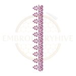 Berry blossom lace embroidery design, delicate floral border machine embroidery file for tablecloth dress and home decor.