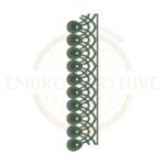 Classic geometric eyelet lace embroidery design, decorative geometric border machine embroidery file for tablecloth dress and home decor.