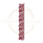 paisley vine border embroidery design classic lace machine embroidery border instant download