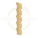 elegant circular lace border embroidery design, decorative lace edge machine embroidery design instant download