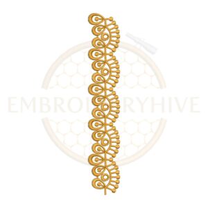 elegant circular lace border embroidery design, decorative lace edge machine embroidery design instant download