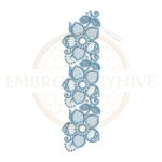 floral cutwork border embroidery design lace machine embroidery border instant download